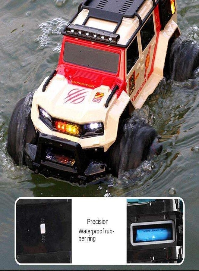 Giptoc 2.4G Amphibious RC Car for Kids | 360° Rotating Stunt Car with LED Lights | Waterproof Off-Road Climbing Truck | Remote Control Toy for Boys & Girls - Image 5